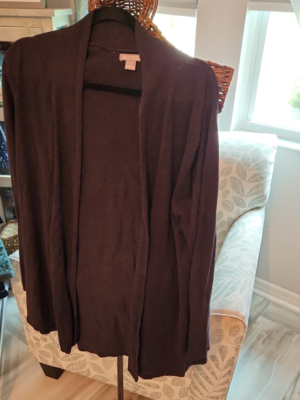 Women's Open-Front Black Cardigan Sweater